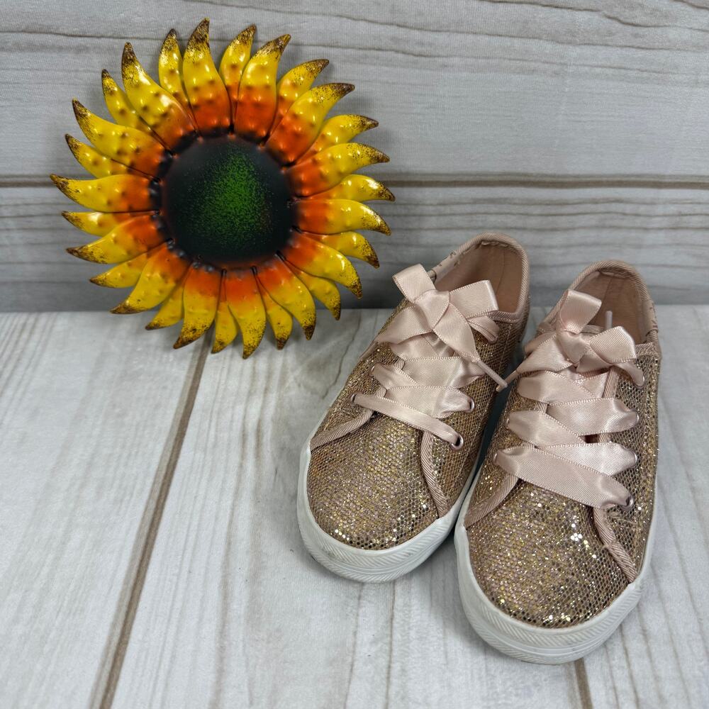 Kids Keds Glitter Kickstart Jr. Sparkle Rose Gold Sneakers Shoes Size 10C